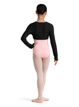 Load image into Gallery viewer, Girls Black Yalda Long Sleeve Wrap Top