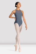 Load image into Gallery viewer, Ladies Cassia Floral Halterneck Graphite Grey Leotard