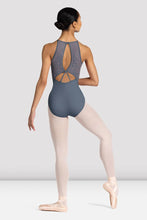 Load image into Gallery viewer, Ladies Cassia Floral Halterneck Graphite Grey Leotard