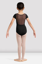 Load image into Gallery viewer, Girls Leilani Black Cap Sleeve Leotard