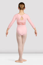 Load image into Gallery viewer, Girls Sophie Floral 3/4 Sleeve Leotard Candy Pink