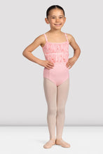 Load image into Gallery viewer, Girls Brooke Floral Mesh Back Leotard Candy Pink
