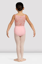 Load image into Gallery viewer, Girls Brooke Floral Mesh Back Leotard Candy Pink