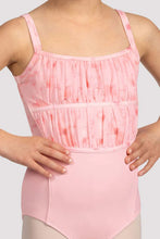 Load image into Gallery viewer, Girls Brooke Floral Mesh Back Leotard Candy Pink
