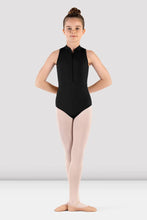 Load image into Gallery viewer, Girls Rosey Zip Front Leotard- Black