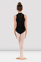 Load image into Gallery viewer, Girls Rosey Zip Front Leotard- Black