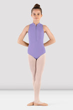 Load image into Gallery viewer, Girls Rosey Zip Front Leotard- Lilac