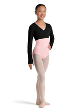 Load image into Gallery viewer, Girls Black Yalda Long Sleeve Wrap Top