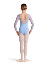 Load image into Gallery viewer, Girls Blue Kaleidoscope 3/4 Sleeve Leotard