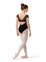 Load image into Gallery viewer, Ladies Black Zephyr Cap Sleeve Leotard