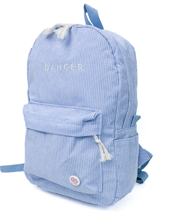 Corduroy Dancer Backpack- Light Blue