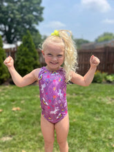 Load image into Gallery viewer, Girls Unicorn Shimmer Lavender Gymnastics Leotard
