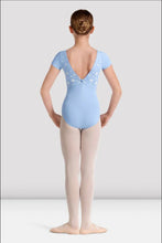 Load image into Gallery viewer, Girls Blue Kaleidoscope Boat Neck Leotard