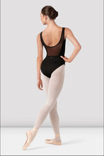 Load image into Gallery viewer, Ladies Black Isabella Floral Scoop Back Leotard