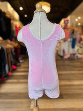 Load image into Gallery viewer, Girls Twinkly Pink Velvet Playsuit
