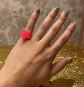 Star Neon Pink Ring