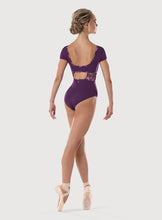 Load image into Gallery viewer, Ladies Mia Floral Cap Sleeve Leotard Elegance