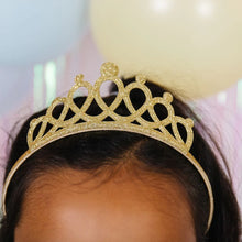 Load image into Gallery viewer, Girl Gold Tiara Headband