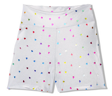 Load image into Gallery viewer, Girls Heart Shimmer Shorts
