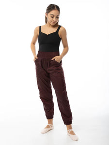 Adult Burgundy Fall Solid Ripstop Jogger Pant