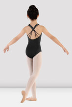 Load image into Gallery viewer, Girls Black Majesty Cross Back Leotard