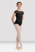 Load image into Gallery viewer, Girls Mirella Black Miami Cap Sleeve Leotard