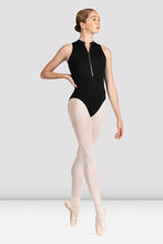 Load image into Gallery viewer, Ladies Mirella Black Miami Zip Front Leotard