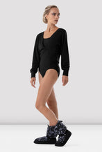 Load image into Gallery viewer, Adult Black Floral Print Warm Up Booties