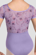 Load image into Gallery viewer, Girls Remi Floral Cap Sleeve Leotard Lilac
