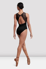 Load image into Gallery viewer, Ladies Sofia High Neck Open Back Tank Leo