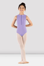Load image into Gallery viewer, Girls Lilac Majesty Zip Front Leotard