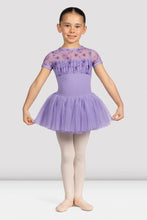 Load image into Gallery viewer, Girls Belle Floral Cap Sleeve Tutu Dress Lilac