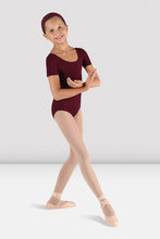 Load image into Gallery viewer, Girls Short Sleeve Round Neck Leotard (Variety of Colors)