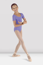 Load image into Gallery viewer, Girls Short Sleeve Round Neck Leotard (Variety of Colors)