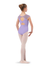 Load image into Gallery viewer, Girls Katalina Lilac Print Butterflies & Flowers Cap Sleeve Leotard