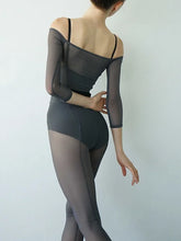 Load image into Gallery viewer, Ladies Charcoal Meshie Tights