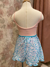 Load image into Gallery viewer, Girls Ditsy Flower Turquoise Pull On Skirt
