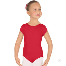 Load image into Gallery viewer, Girls Short Sleeve Microfiber Leotard (Variety of Colors)