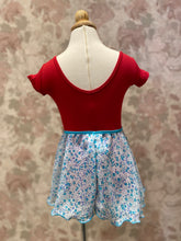 Load image into Gallery viewer, Girls Ditsy Flower Turquoise Pull On Skirt