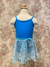 Load image into Gallery viewer, Girls Ditsy Flower Turquoise Pull On Skirt