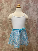 Load image into Gallery viewer, Girls Ditsy Flower Turquoise Pull On Skirt