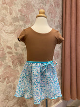 Load image into Gallery viewer, Girls Ditsy Flower Turquoise Pull On Skirt
