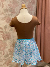 Load image into Gallery viewer, Girls Ditsy Flower Turquoise Pull On Skirt