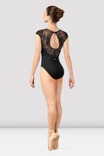 Load image into Gallery viewer, Ladies Black Majesty Cap Sleeve Leotard

