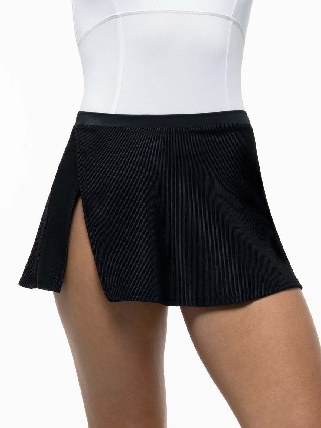 Adult Wall Street Pull-on Split Hem Skirt- Black