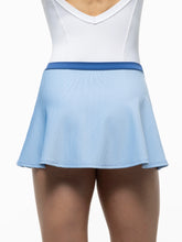 Load image into Gallery viewer, Adult Wall Street Pull-on Split Hem Skirt- Blue
