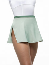 Load image into Gallery viewer, Adult Wall Street Pull-on Split Hem Skirt- Green
