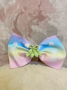 Ombré Hearts Bow with Ballet Shoes