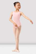 Load image into Gallery viewer, Girls Mirella Pink Paisley Strap Back Tank Leotard
