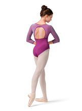 Load image into Gallery viewer, Ladies Magenta Zephyr 3/4 Sleeve Leotard
